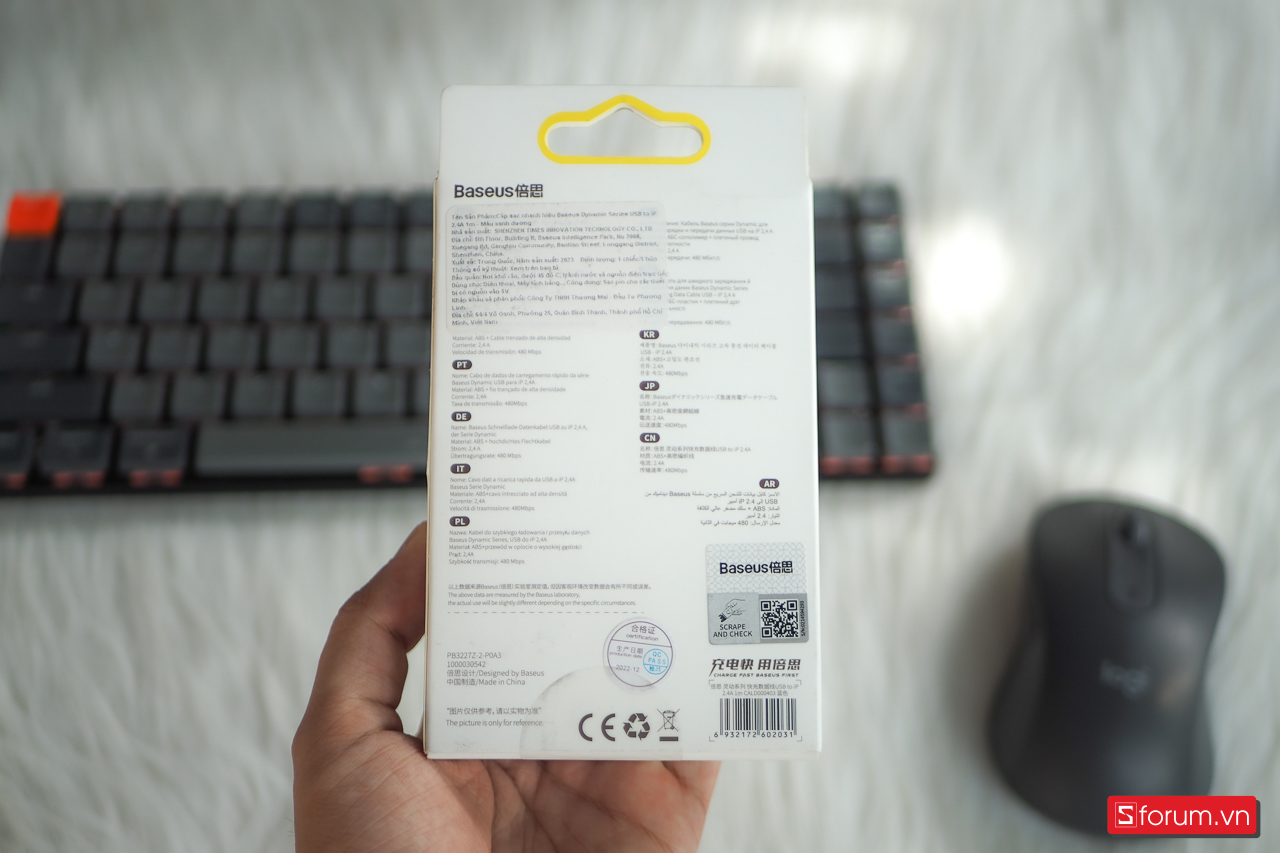 Cáp Baseus Dynamic USB-A to lightning 2M