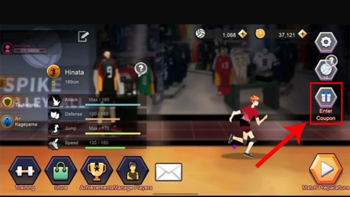 Cách nhập code The Spike Volleyball mới nhất bước 1