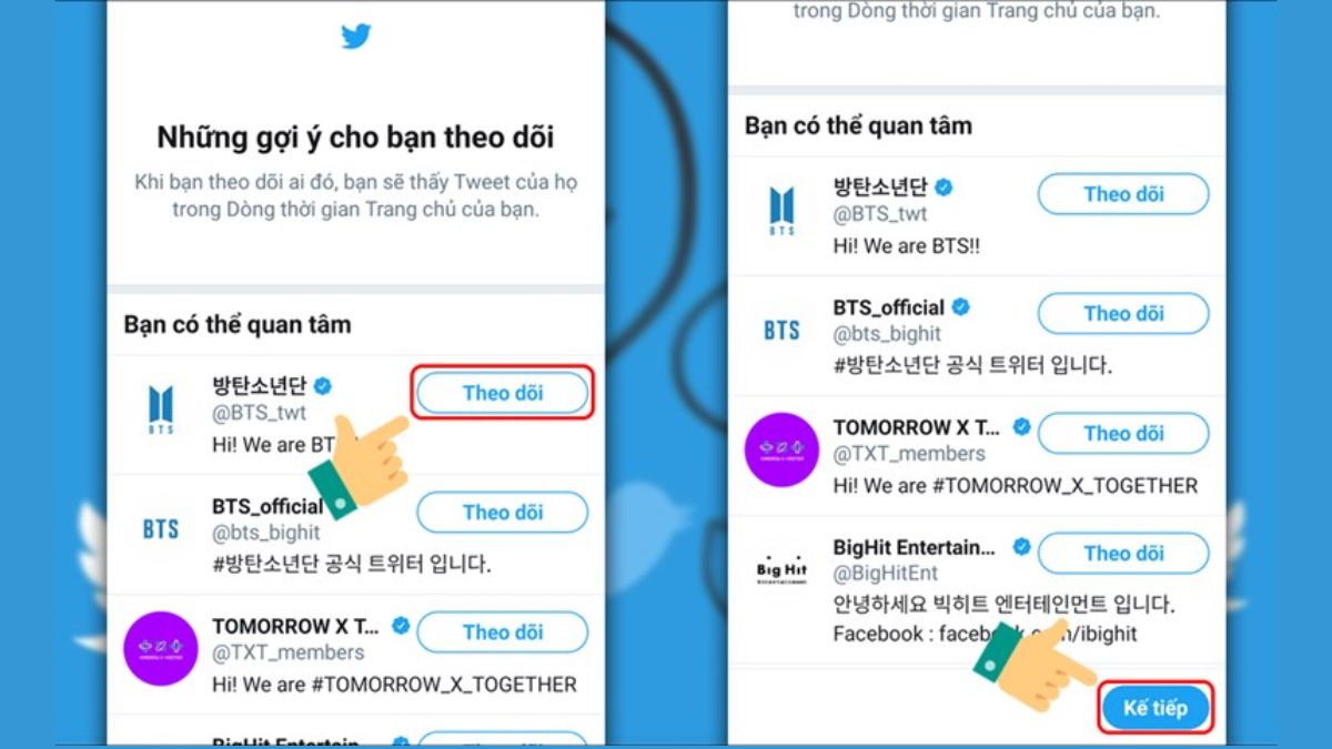 Bước 5: Cách đăng nhập Twitter bằng số điện thoại, Gmail