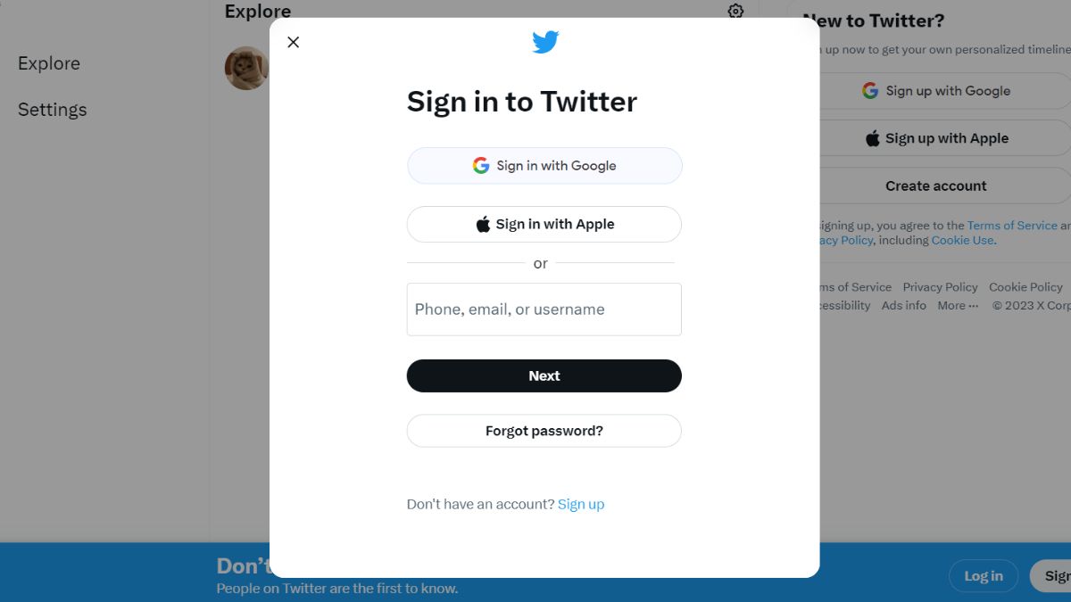 Bước 2: Cách đăng nhập Twitter bằng Apple