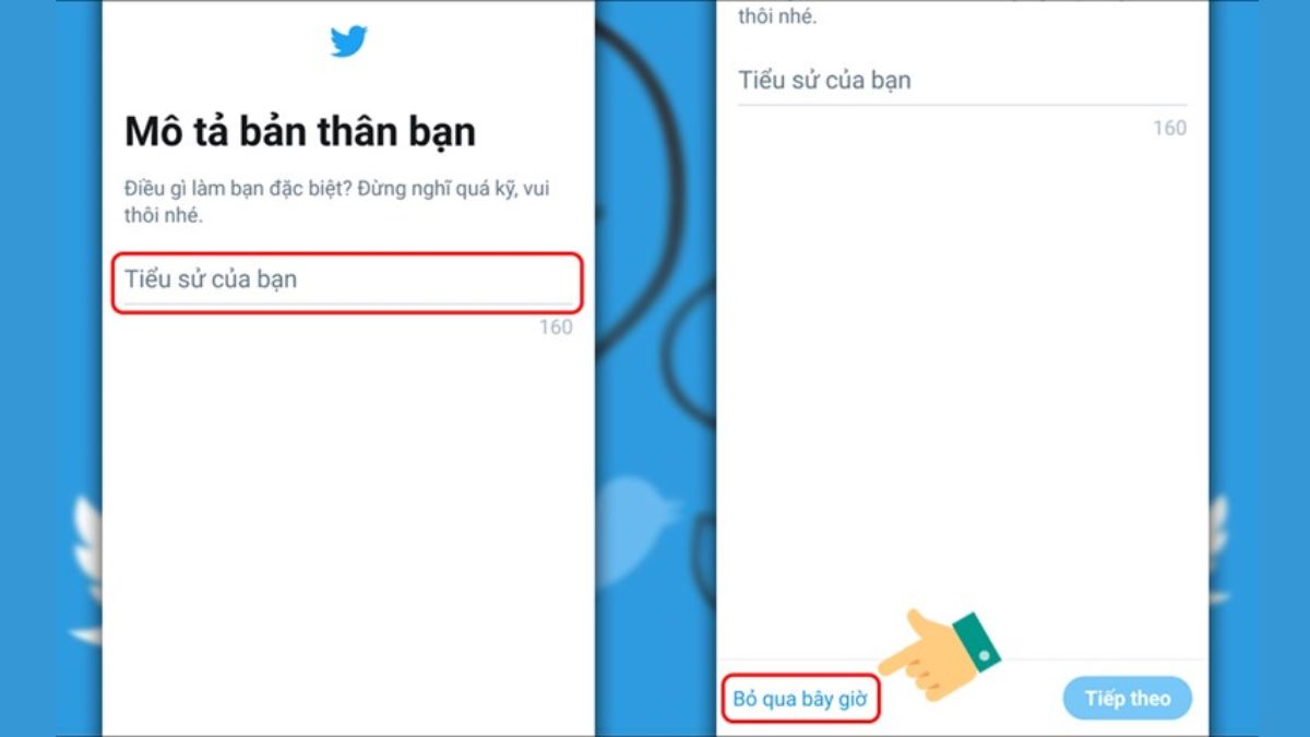 Bước 3: Cách đăng nhập Twitter bằng số điện thoại, Gmail