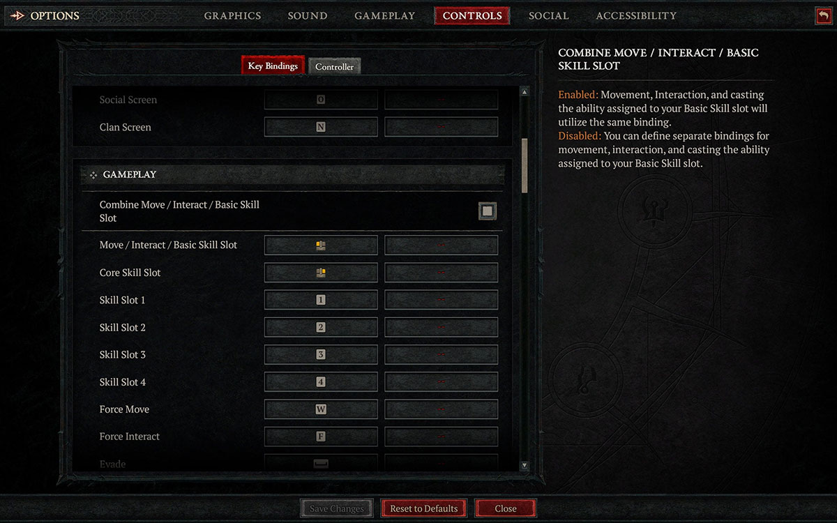 Diablo 4 Tách nút tương tác và đòn đánh thường