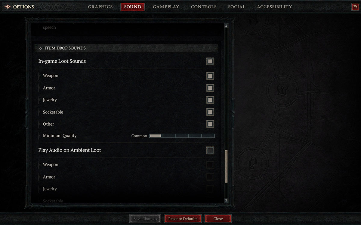 Diablo 4 Điều chỉnh tiếng rơi của item