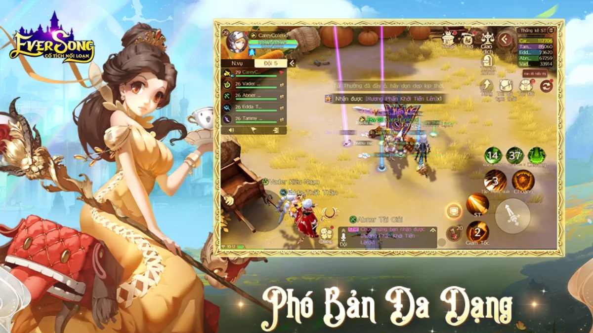 Game Ever Song: Cổ Tích Nổi Loạn có gameplay chiến đấu cuốn hút