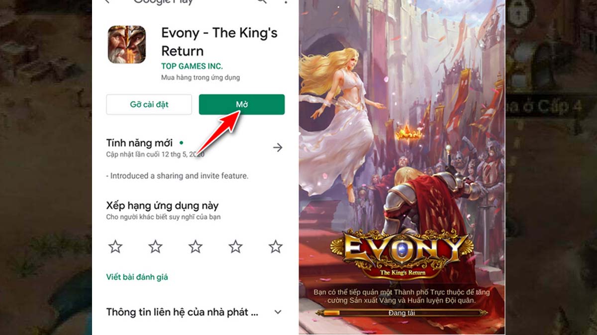 Cách tải Evony The King