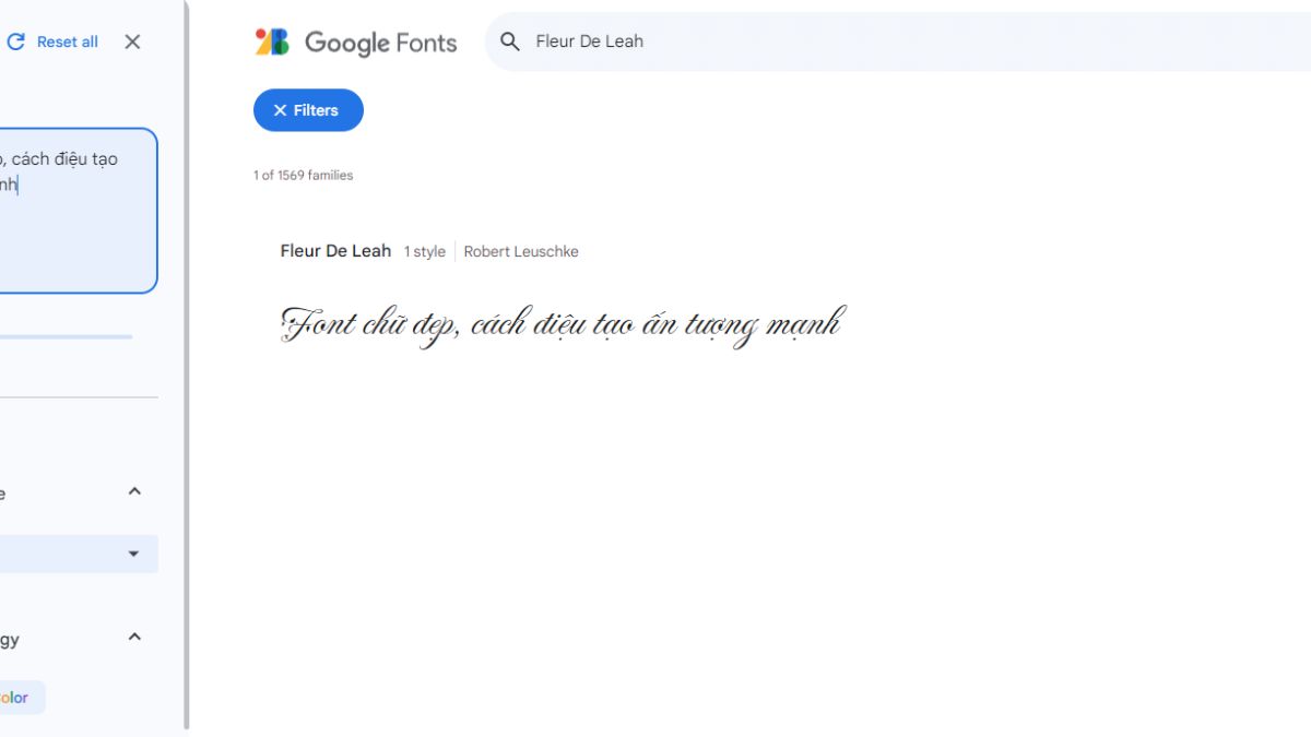 Font chữ đẹp văn bản Fleur De Leah