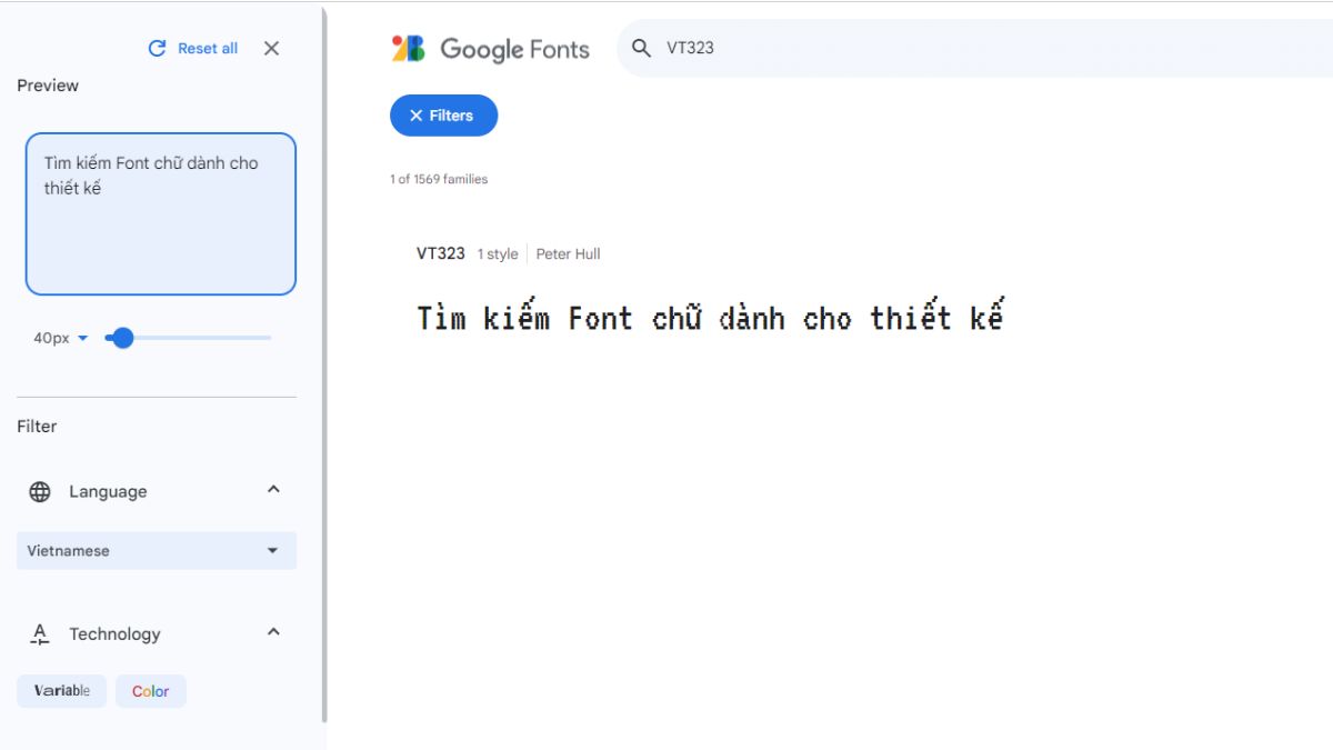 Font chữ đẹp thiết kế VT323