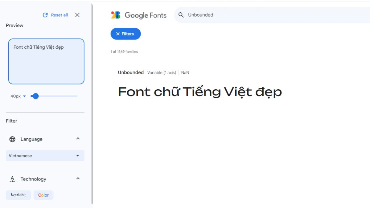 Font chữ đẹp thiết kế Unbounded