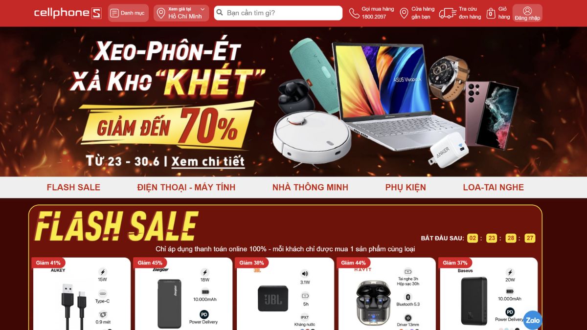 Mua hàng xả kho nhà thông minh - Ghé CellphoneS ngay!