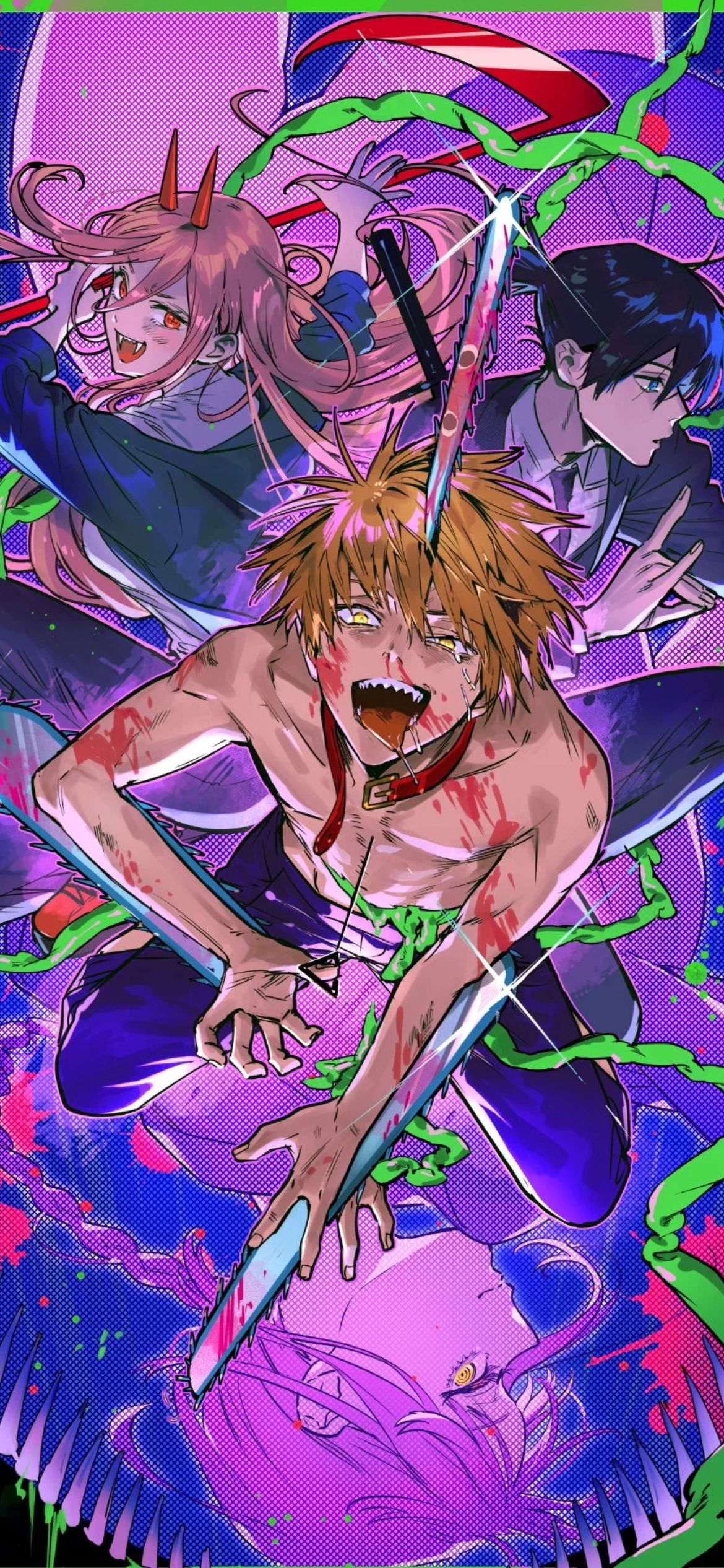 Tải ngay bộ hình nền Chainsaw Man cho điện thoại - Ảnh 21