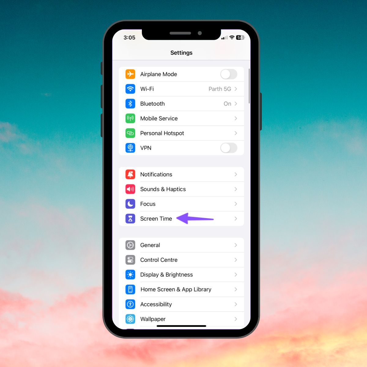 Cách bật khoảng cách màn hình trên iOS 17 2