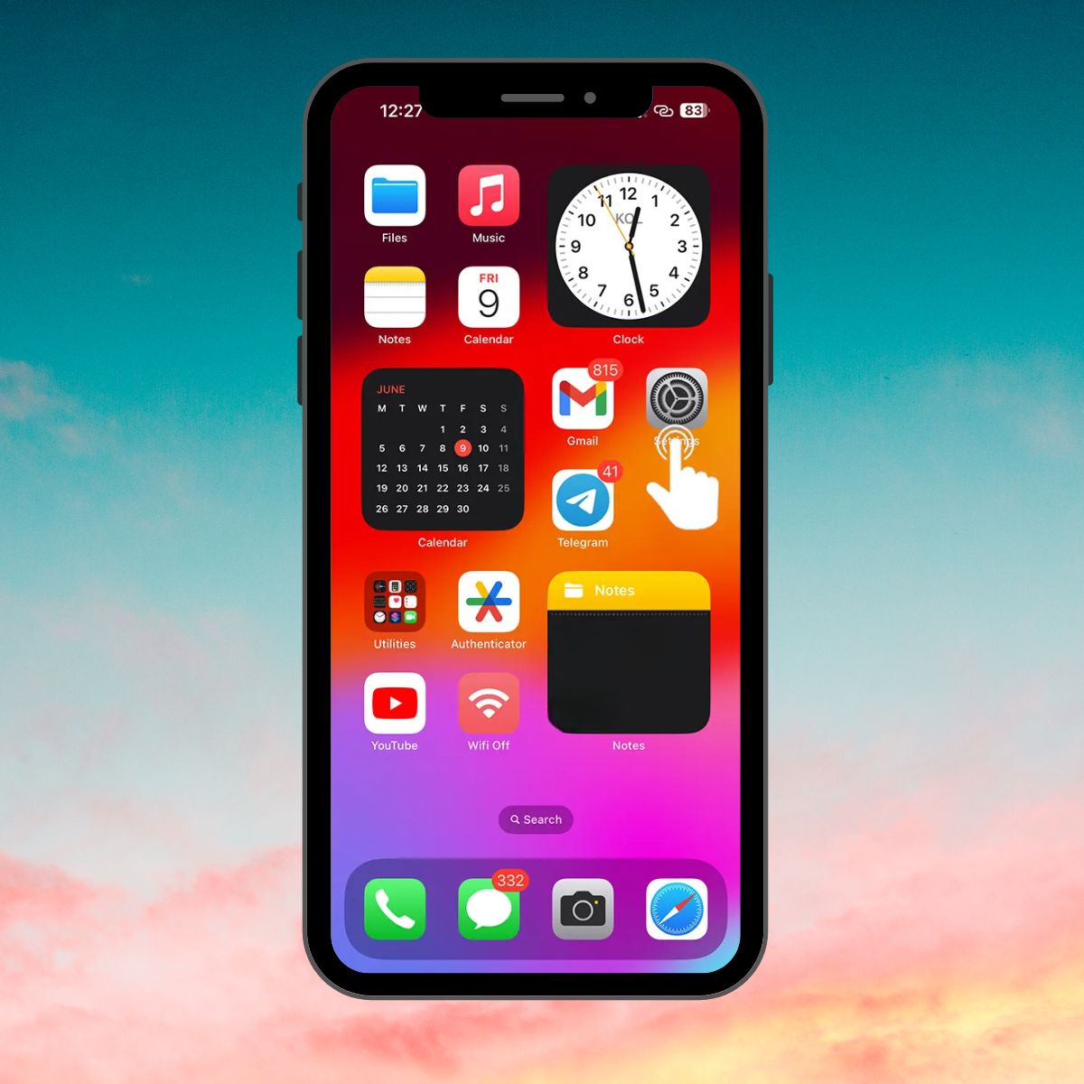 Cách bật khoảng cách màn hình trên iOS 17 1