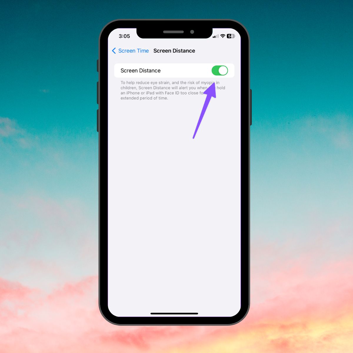 Cách bật khoảng cách màn hình trên iOS 17 6