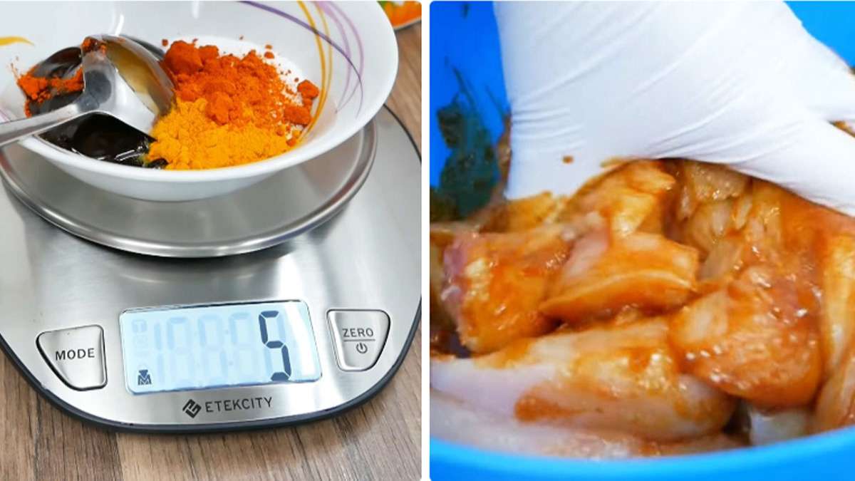Cách làm khô gà bơ tỏi bằng nồi chiên không dầu đơn giản bước 2