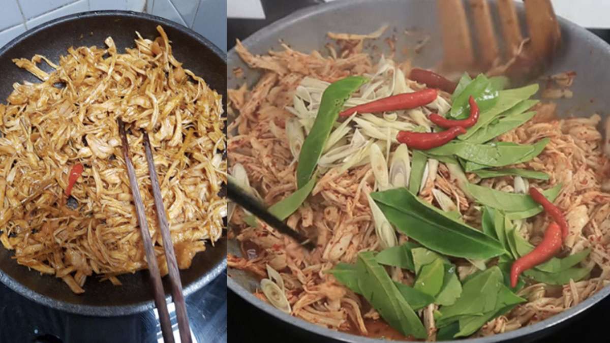 Hướng dẫn cách làm khô gà lá chanh bằng nồi chiên không dầu bước 5