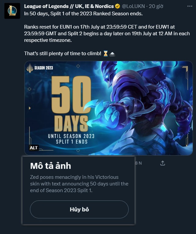 LMHT: Lộ diện phần thưởng vinh danh xếp hạng 2023