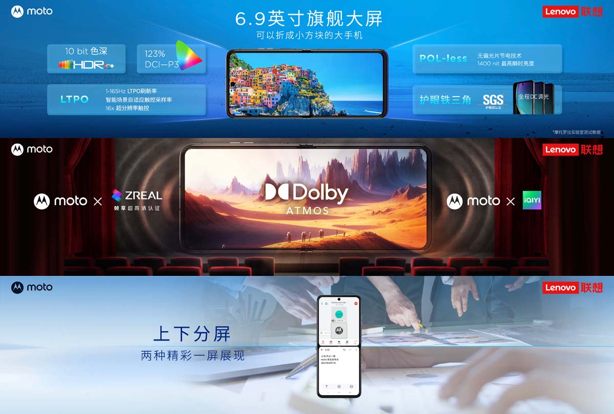 Motorola Razr 40 Utra sở hữu hệ thống loa Dolby Atmos