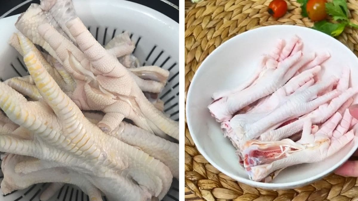 Hướng dẫn cách nướng chân gà sa tế bằng nồi chiên không dầu bước 1