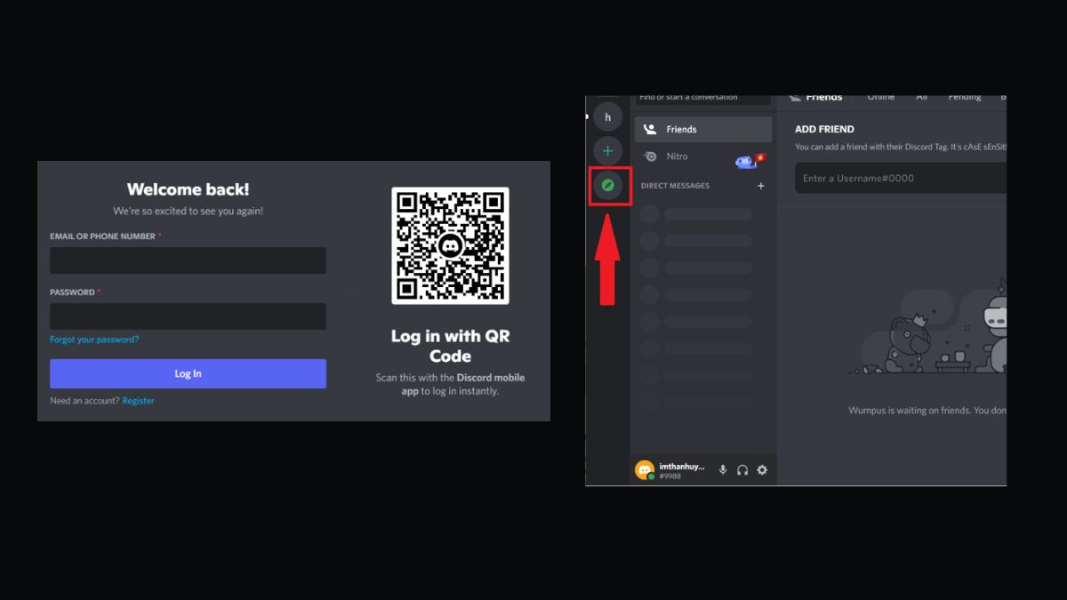 Bước 1: Cách tìm server Discord trên máy tính