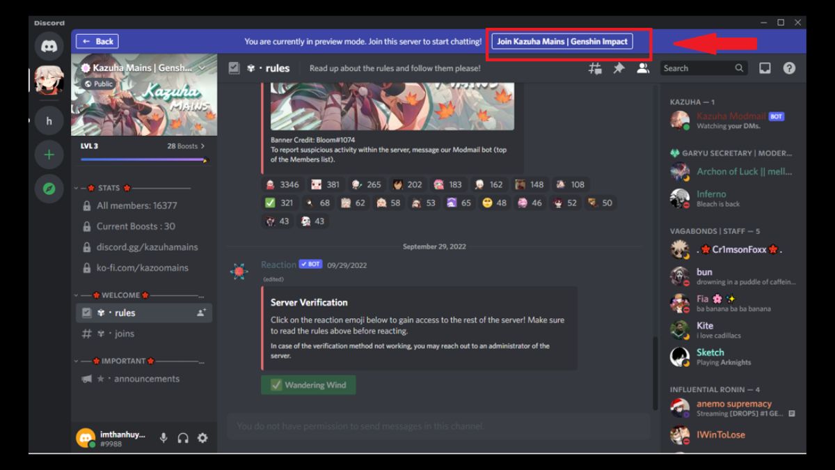 Bước 4: Cách tìm server Discord trên máy tính