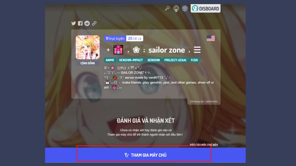Bước 3: Cách tìm server Discord trên Disboard