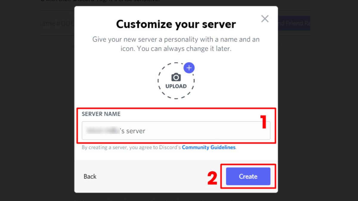 Bước 2: Cách tạo server Discord và mời bạn bè vào server