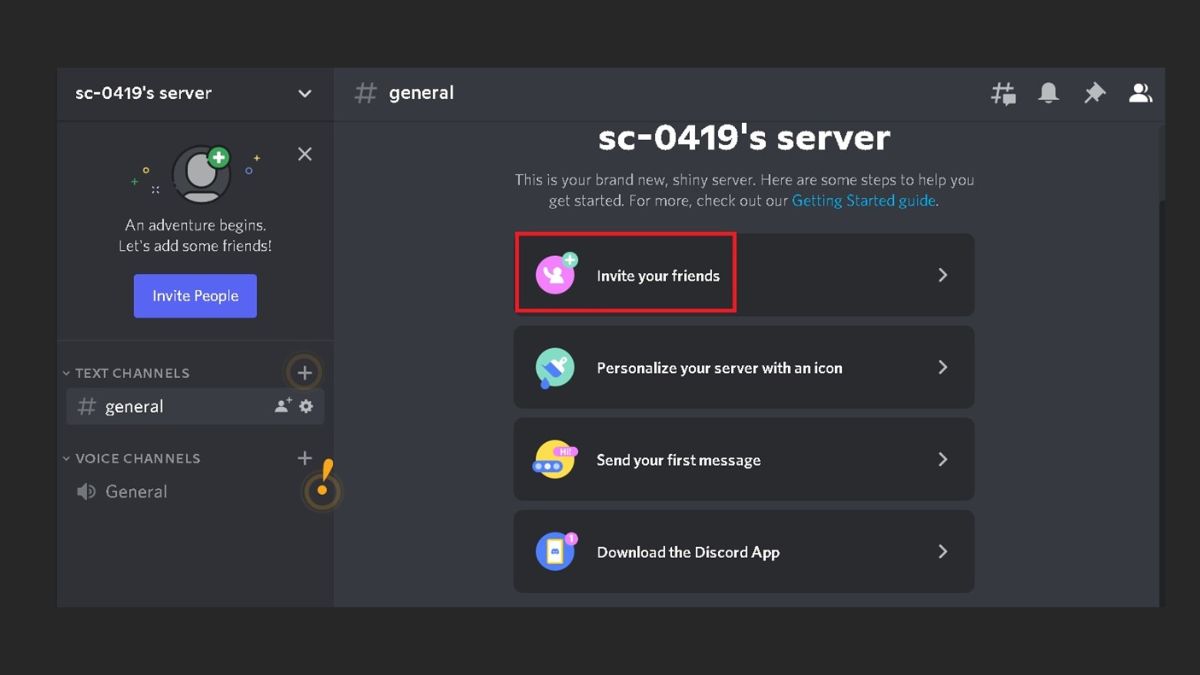 Bước 3: Cách tạo server Discord và mời bạn bè vào server