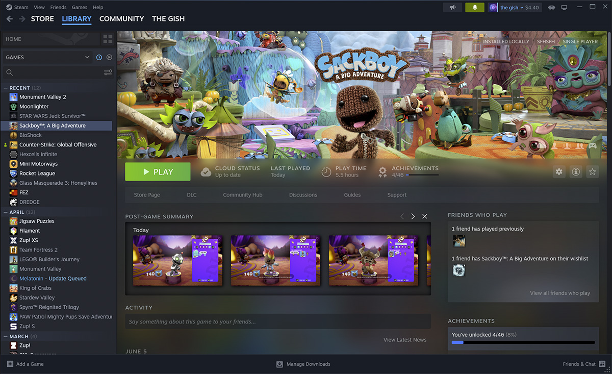 Chuẩn hóa giao diện ứng dụng Steam