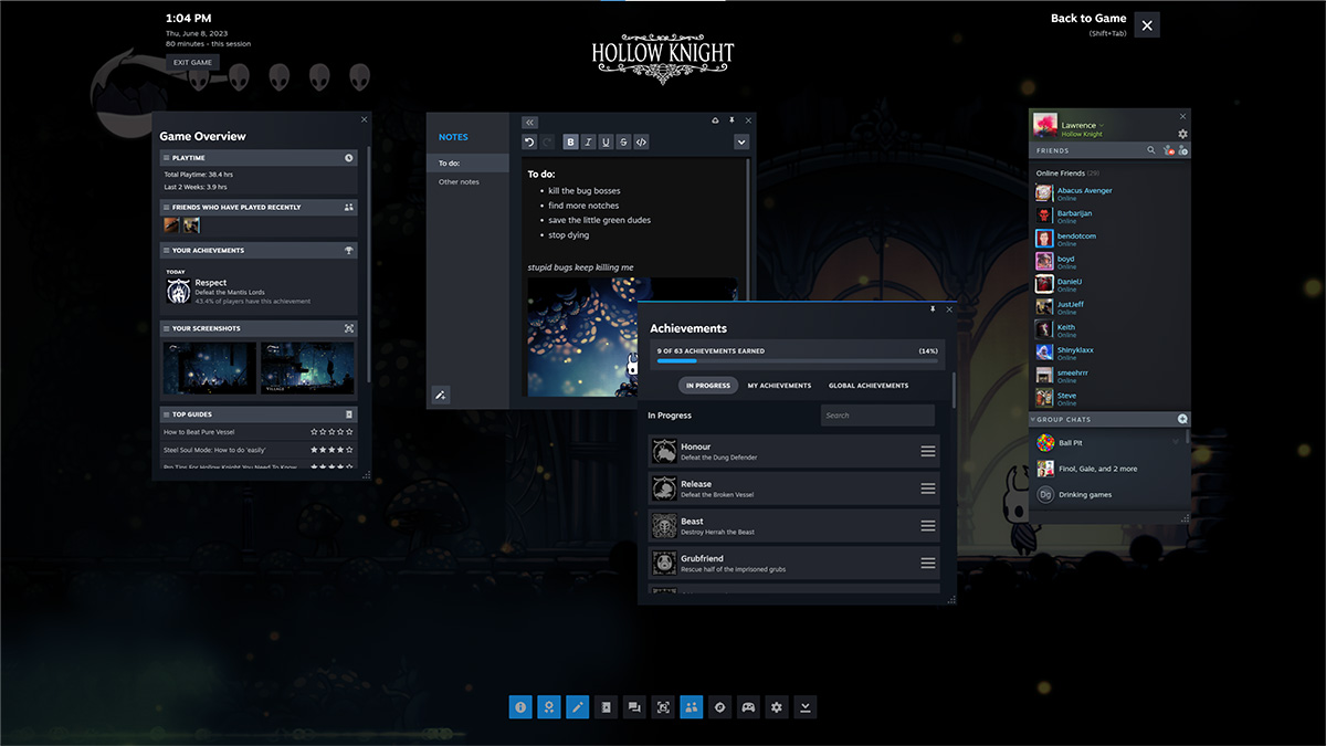 Steam - Overlay trong game được mở rộng