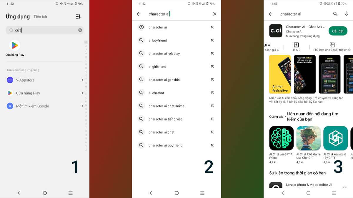 Cách tải Character AI Tiếng Việt trên Android