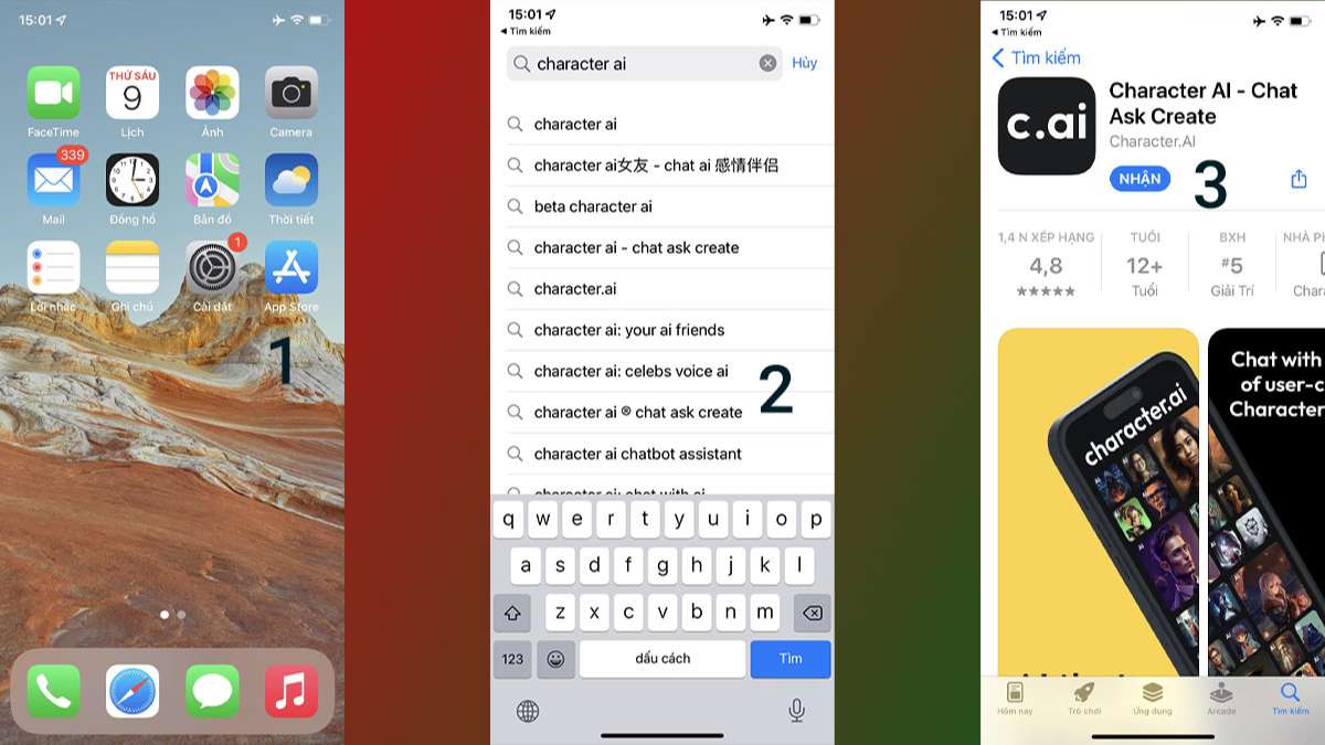 Cách tải Character AI trên iOS