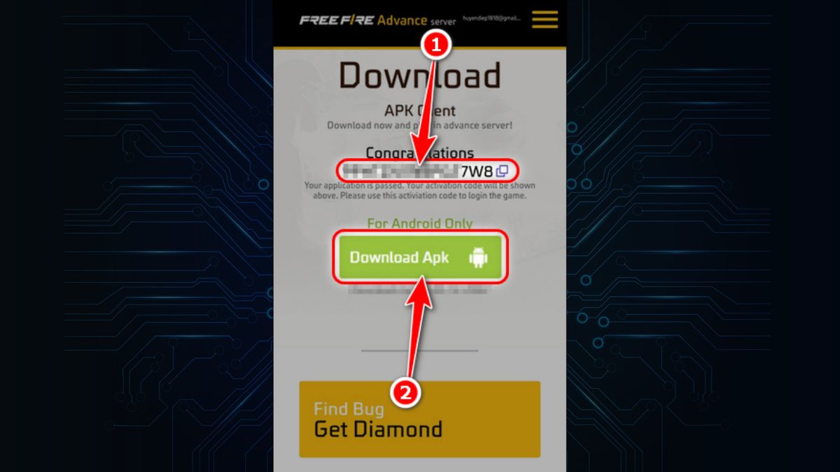Cách tải Free Fire OB40 Advance Server APK bước 3 