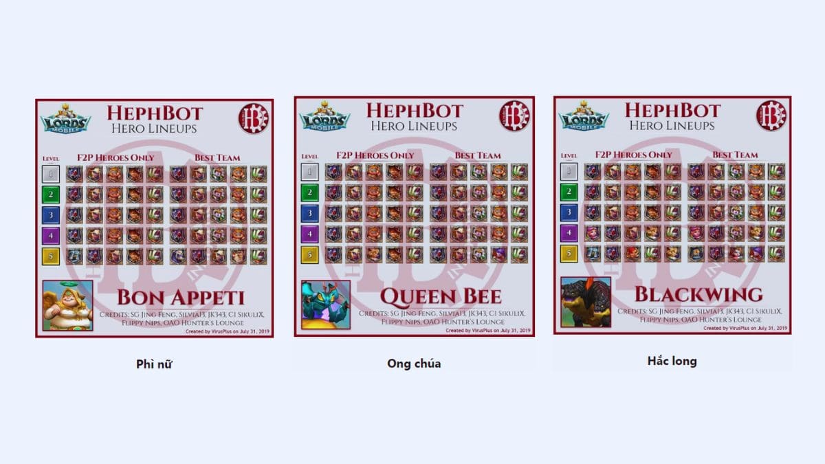 Hướng dẫn build đội hình săn quái Lords Mobile cho người mới