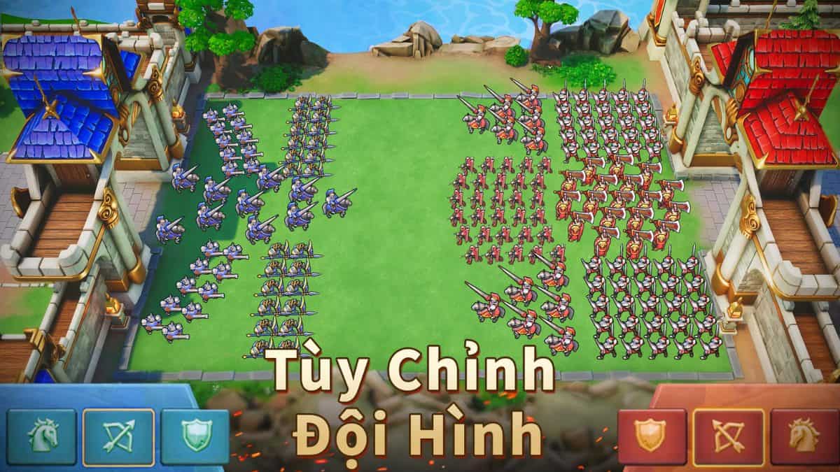 Lords Mobile có hệ thống tướng và đơn vị quân đội