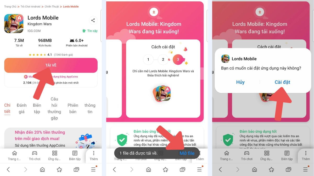 Cách tải Lords Mobile APK trên Android
