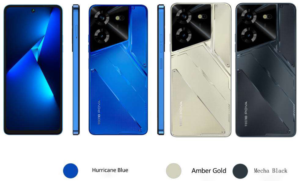 Các lựa chọn màu sắc của Tecno Pova 5