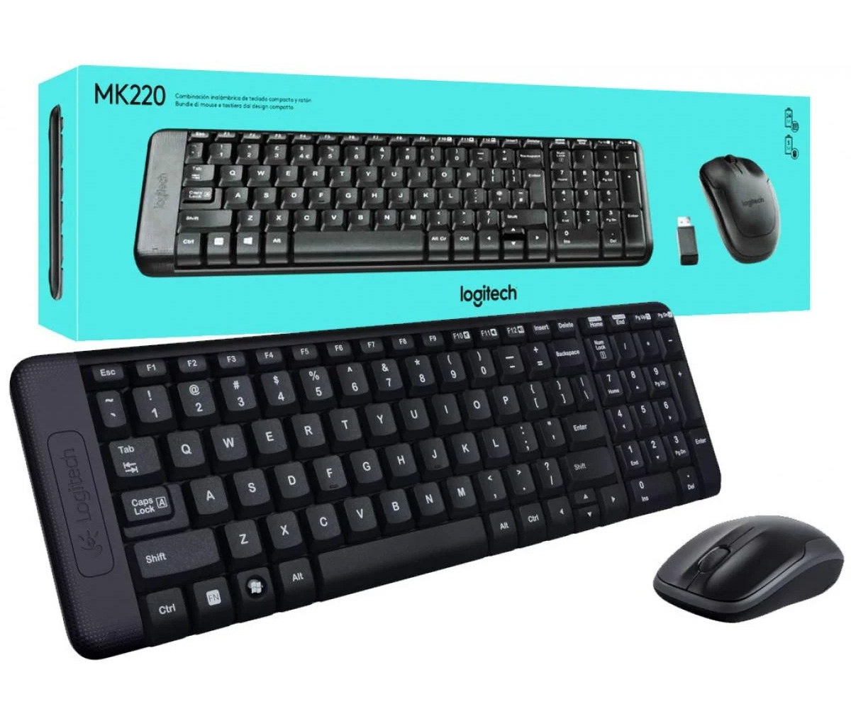 Combo bàn phím và chuột không dây Logitech MK220 là sự kết hợp hoàn hảo với giá cực kỳ hợp lý