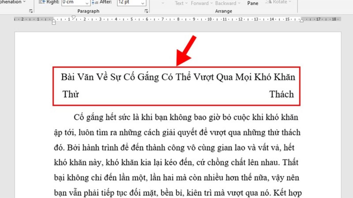 Cách xóa khoảng trắng trong Word khi căn đều