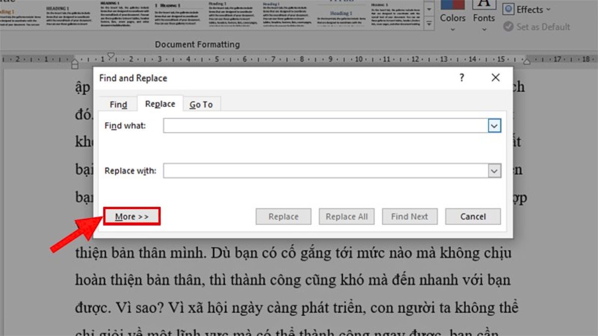 Bước 1: Xóa khoảng trắng trong Word khi căn đều