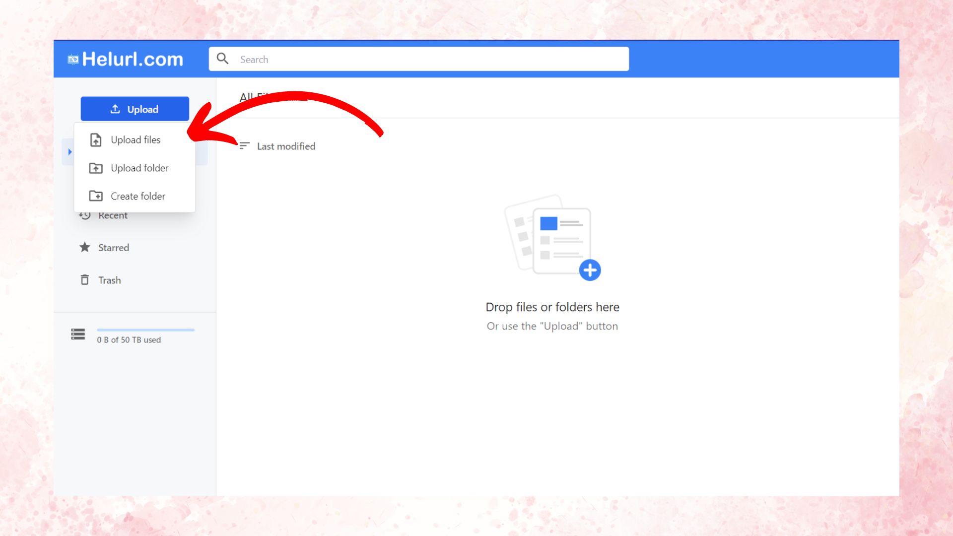 Cách tải files lên Helurl