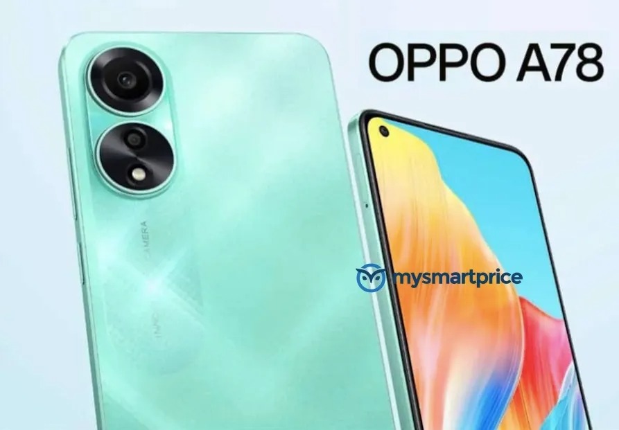 OPPO A78 sở hữu thiết kế vát phẳng, màn hình đục lỗ và có cụm camera kép ở mặt lưng.