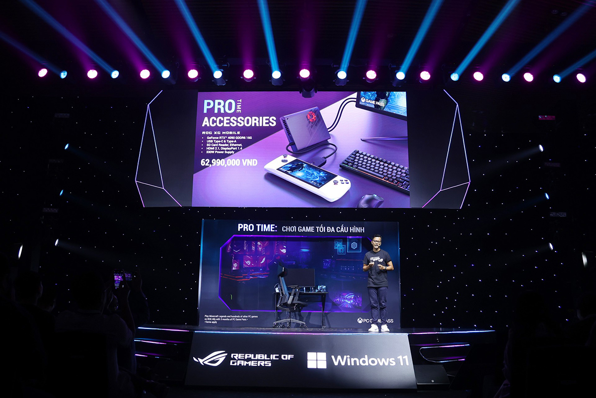 Máy chơi game cầm tay ROG Ally có khả năng kết nối với XG Mobile giúp nâng cấp đồ họa lên RTX 4090 trong nháy mắt