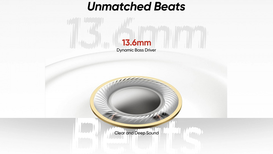 Realme Buds Wireless 3 có dynamic driver 13.6mm