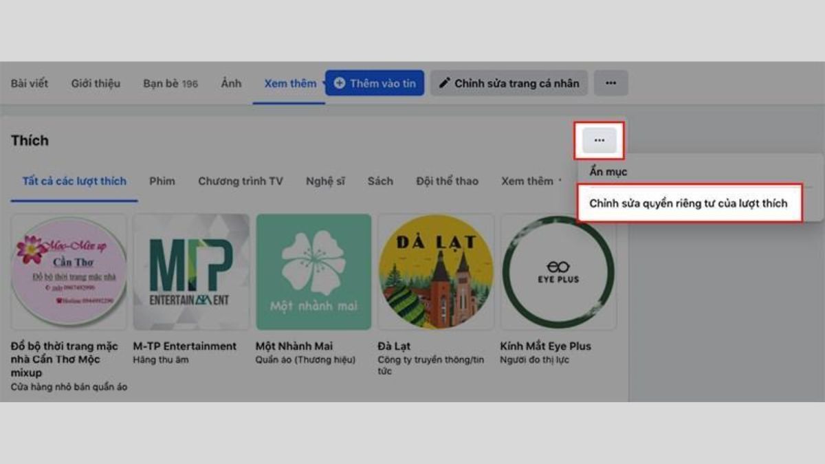 Cách ẩn like trên Facebook bằng trình duyệt Web bước 3 