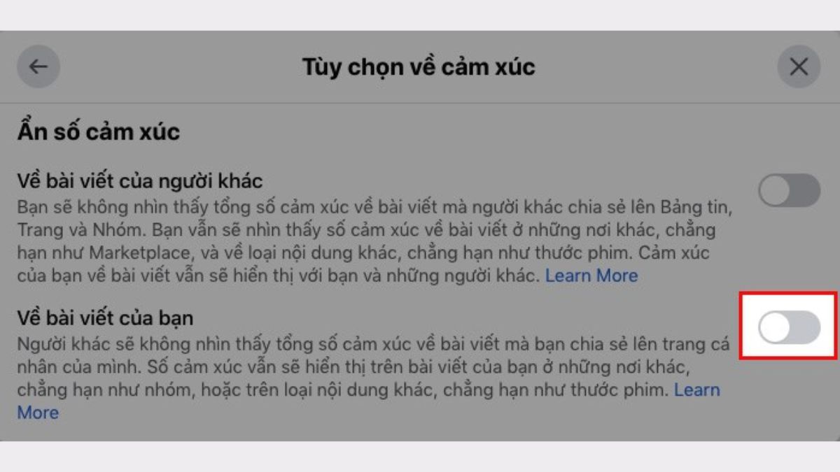 Hướng dẫn chi tiết cách ẩn like trên Facebook cá nhân bằng máy tính bước 4 