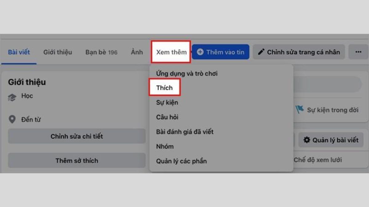 Cách ẩn like trên Facebook bằng trình duyệt Web bước 2 