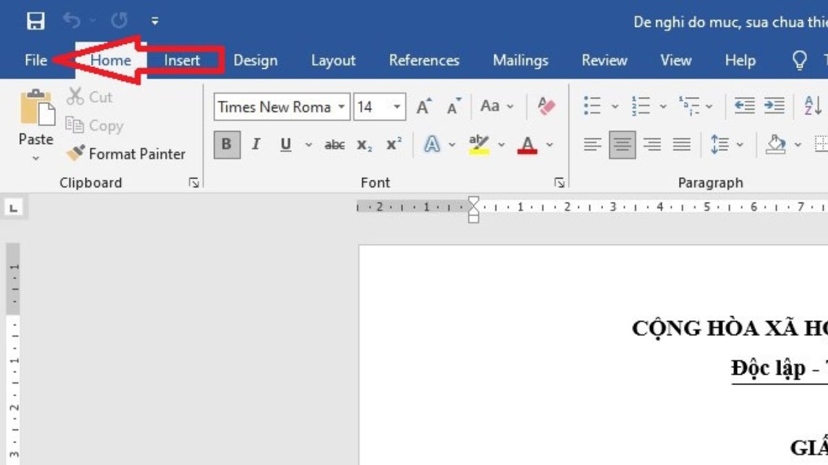 Cách chuyển Word sang Powerpoint 2013, 2016, 2019 bước 1
