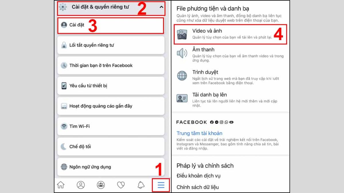 Cách đăng ảnh lên Facebook không bị vỡ bằng điện thoại IOS bước 1