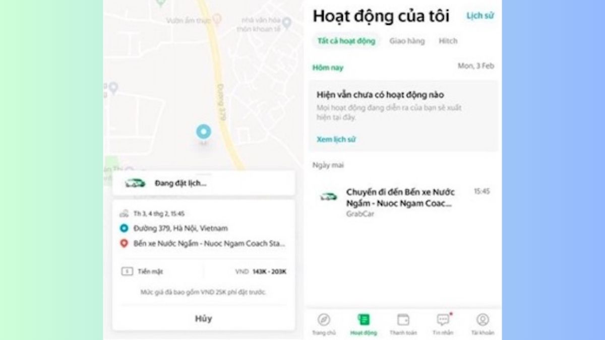 Cách đặt GrabCar hẹn giờ bước 4 