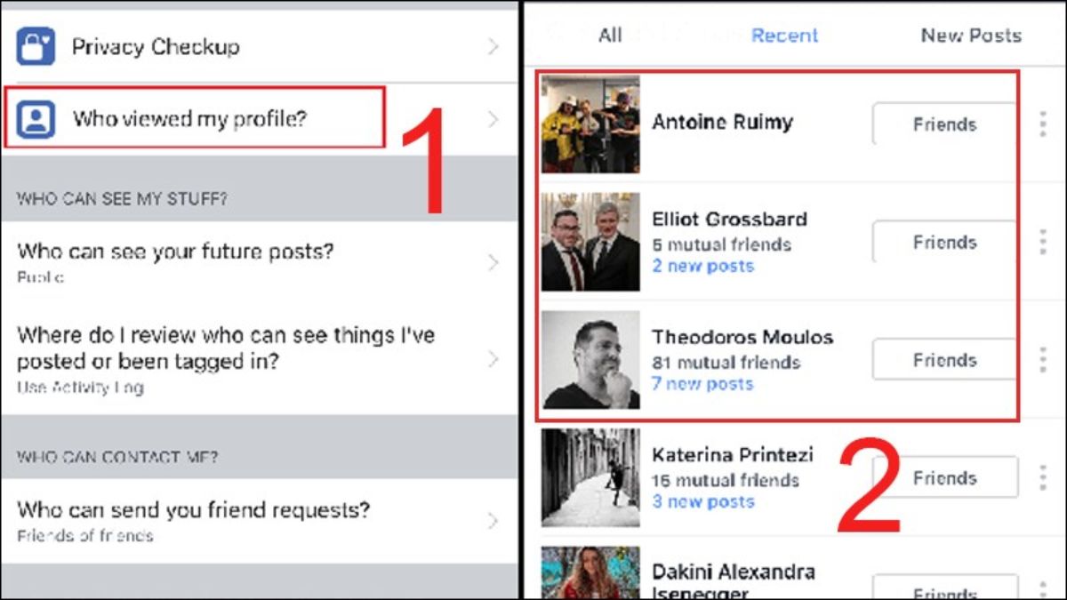 Cách để biết ai vào Facebook trên điện thoại iPhone bước 2